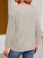 Striped Long Sleeve Casual T-Shirt