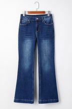 Sail Blue Western Stitch Patched Pocket Bootcut Jeans