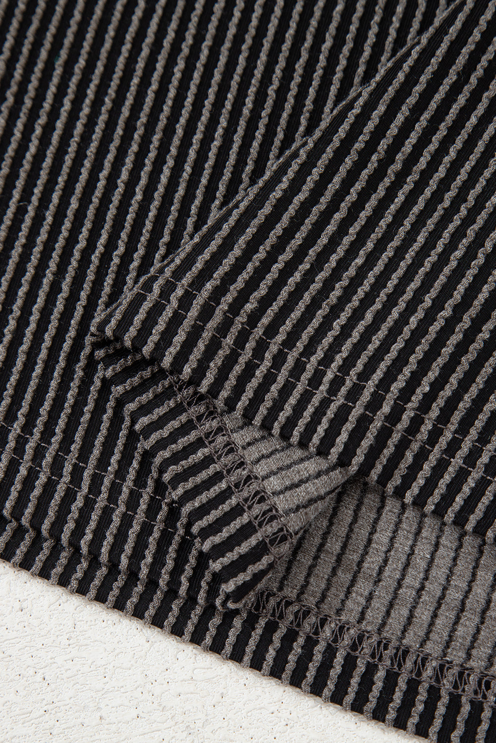 Carbon Grey Leopard Patchwork Edge Twisted Rib T Shirt and Cropped Pants Set