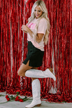 Valentines Shiny XOXO Graphic T-shirt