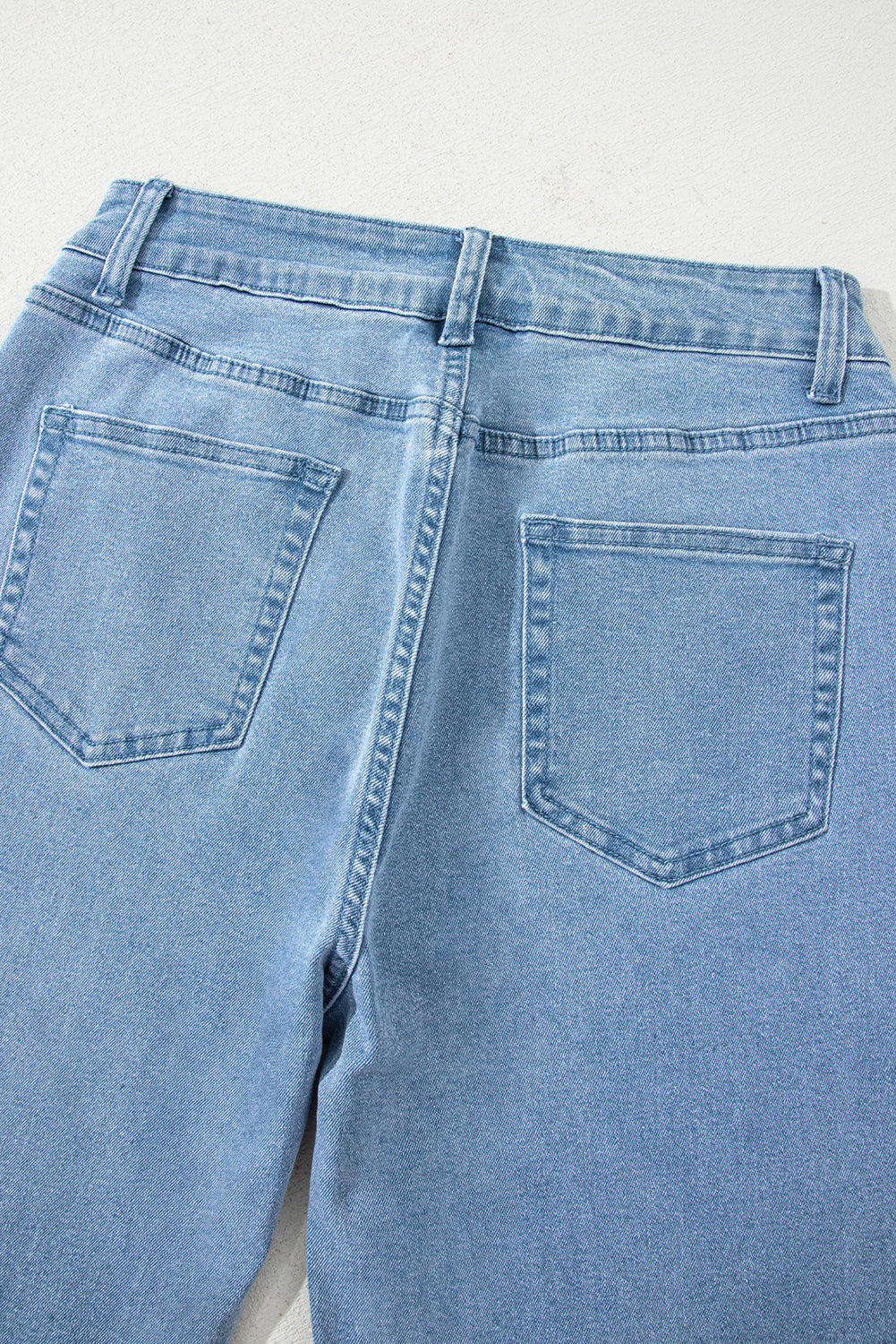 Myosotis Acid Washed High Rise Cropped Wide Leg Jeans