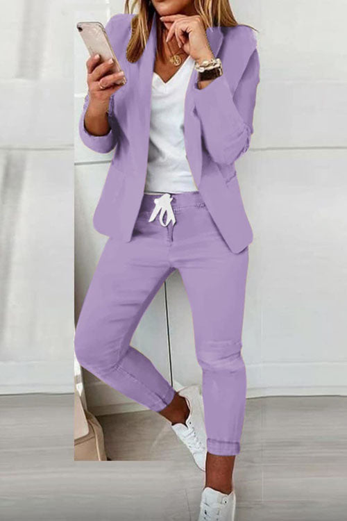 Elegant Women's Fashionable Trouser Suit Set - Comfortable & Versatile for All Occasions