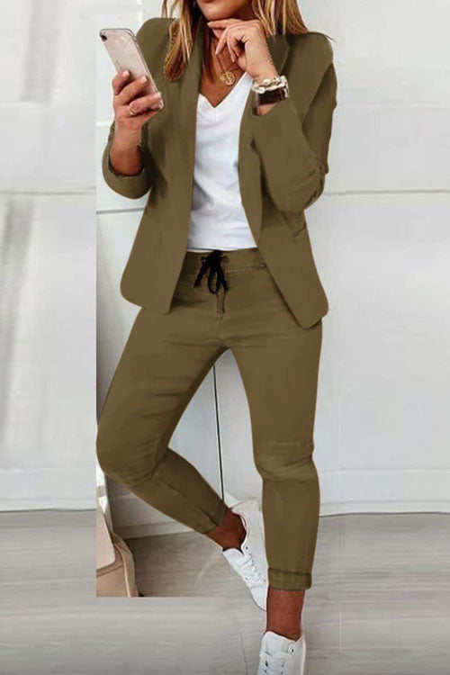 Elegant Women's Fashionable Trouser Suit Set - Comfortable & Versatile for All Occasions