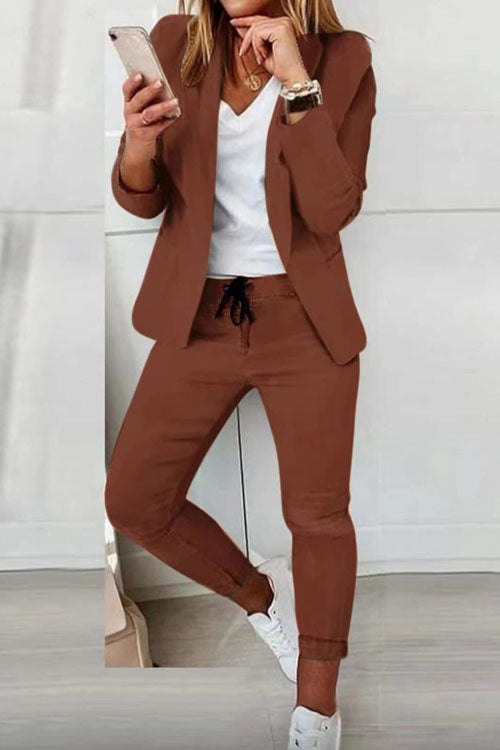 Elegant Women's Fashionable Trouser Suit Set - Comfortable & Versatile for All Occasions