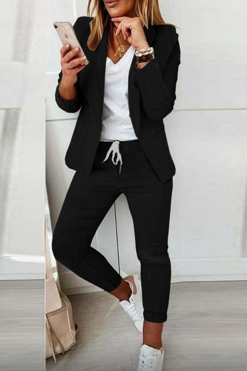 Elegant Women's Fashionable Trouser Suit Set - Comfortable & Versatile for All Occasions