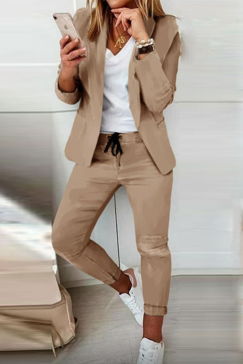 Elegant Women's Fashionable Trouser Suit Set - Comfortable & Versatile for All Occasions