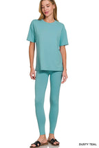 Zenana Brushed Dty Microfiber Short Sleeve Top and Pants Loungewear Set