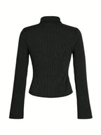 Kim's Striped Button Up Long Sleeve Shirt