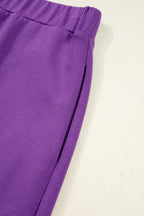 Wisteria Half Zip Sporty Pullover Mini Skirt 2pcs Outfit