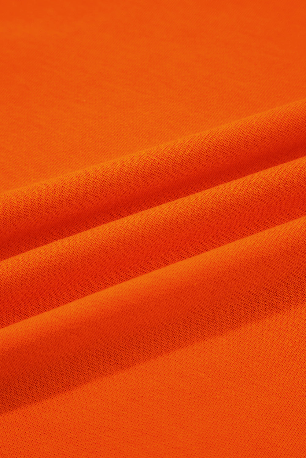 Orange Varsity Striped Sleeve Drop Shoulder Sweatshirt and Short Set