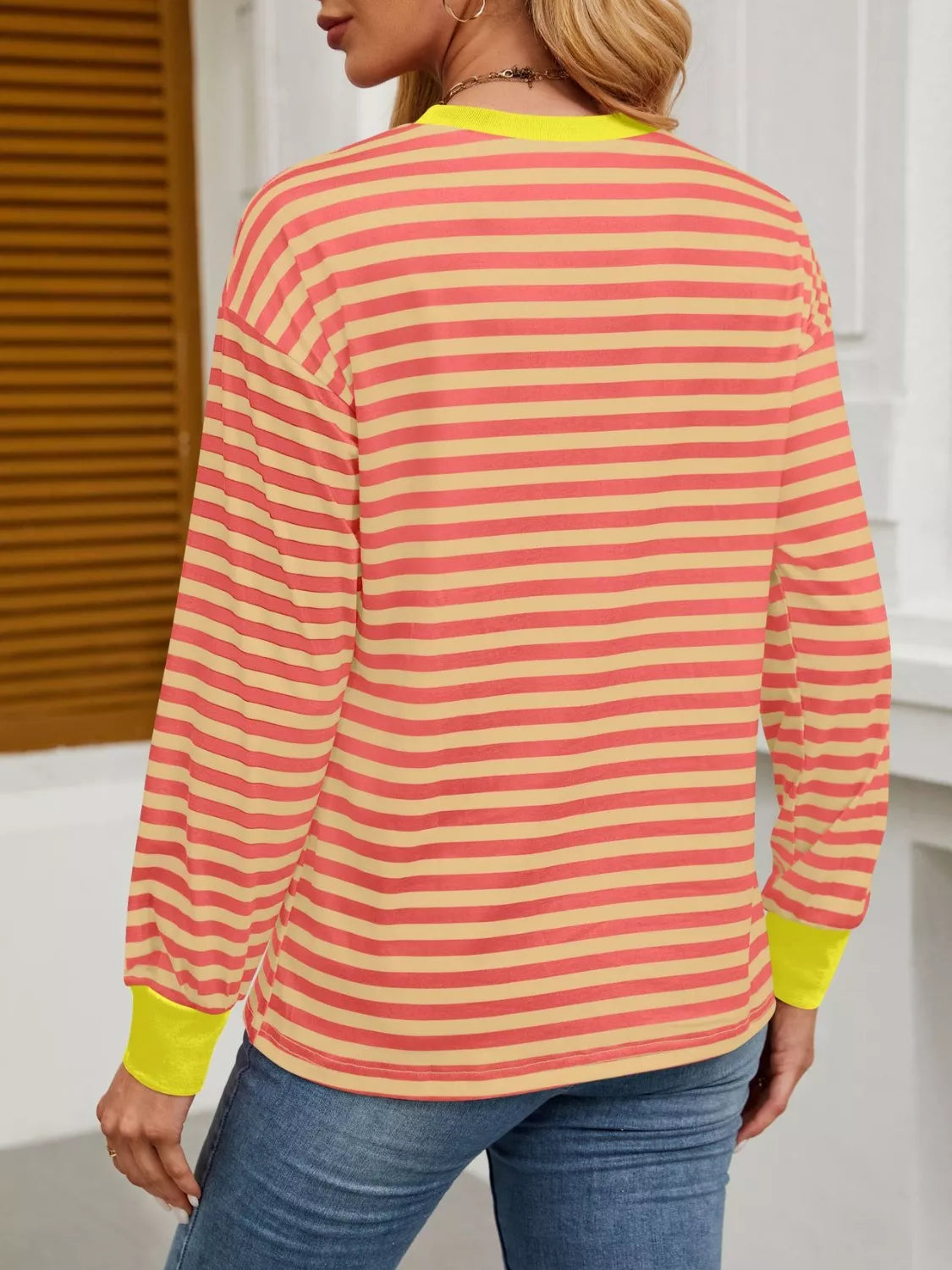 Striped Long Sleeve Casual T-Shirt