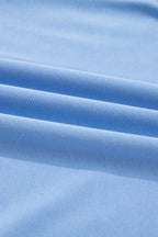 Beau Blue Floral Patchwork Drop Shoulder Pullover & Sweatpants Lounge Set - Cozy & Chic Loungewear