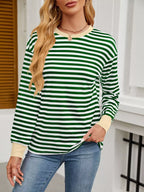 Striped Long Sleeve Casual T-Shirt