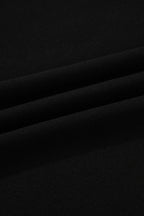 Black Varsity Stripe Detail Drop Shoulder Pullover Mini Skirt Set