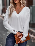V-Neck Long Sleeve T-Shirt