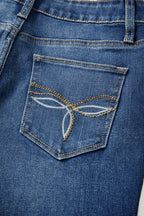 Sail Blue Western Stitch Patched Pocket Bootcut Jeans