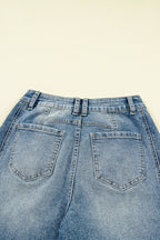Dusk Blue Vintage Washed Seam Detail Shift Jeans