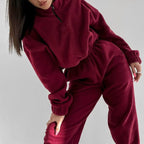 Chic Casual Stand Collar Two-Piece Set for Autumn/Winter
