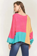 ADORA Loose Fit Colorblock Sweater