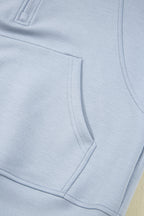 Beau Blue Half Zip Thumbhole Sleeve Hoodie Active Pants 2pcs Outfit