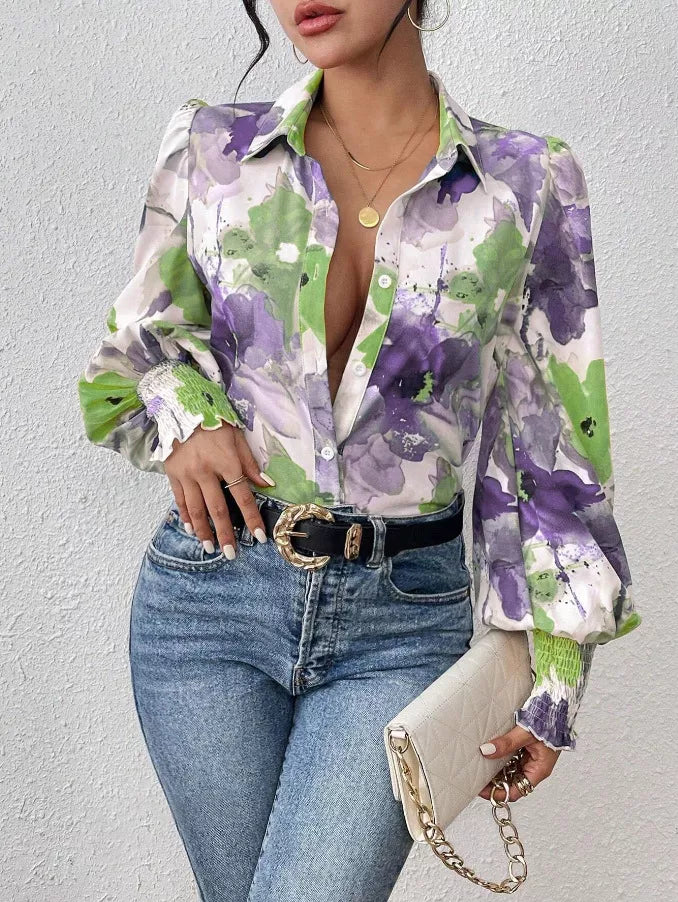 Floral Print Long Sleeve Shirt
