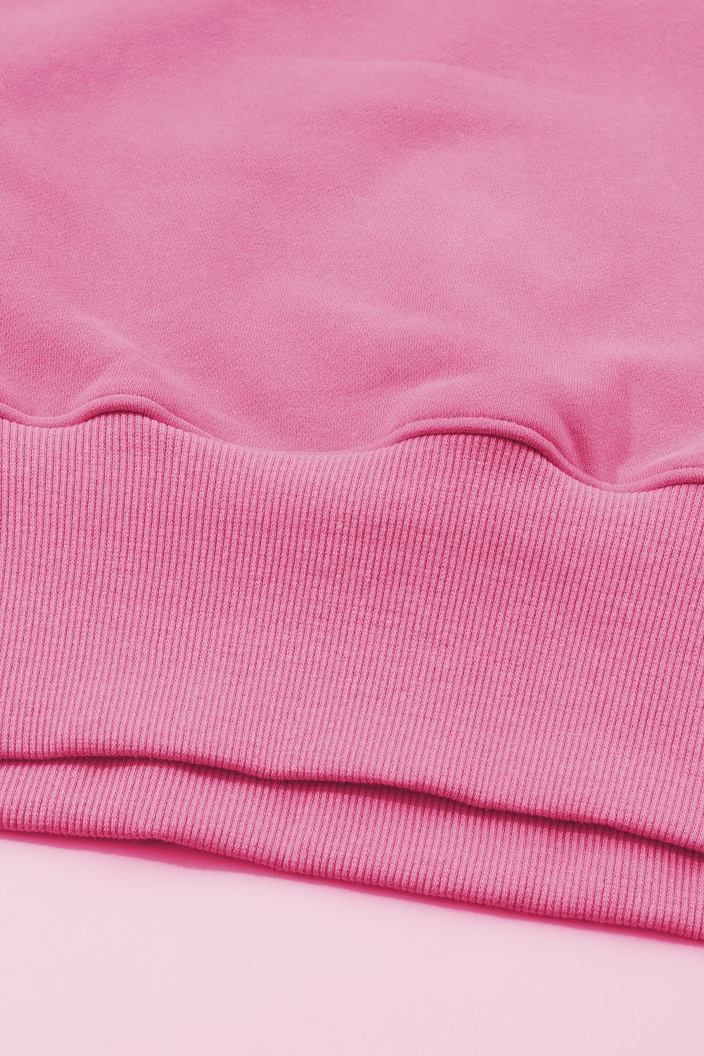 Pink Batwing Sleeve Pocketed Henley Hoodie
