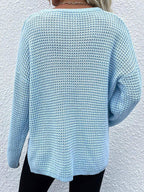 Blue Zone Planet |  Notched Long Sleeve Sweater