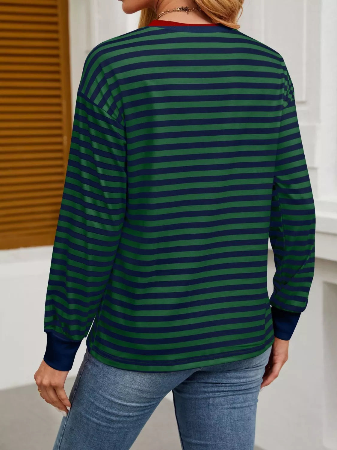 Striped Long Sleeve Casual T-Shirt
