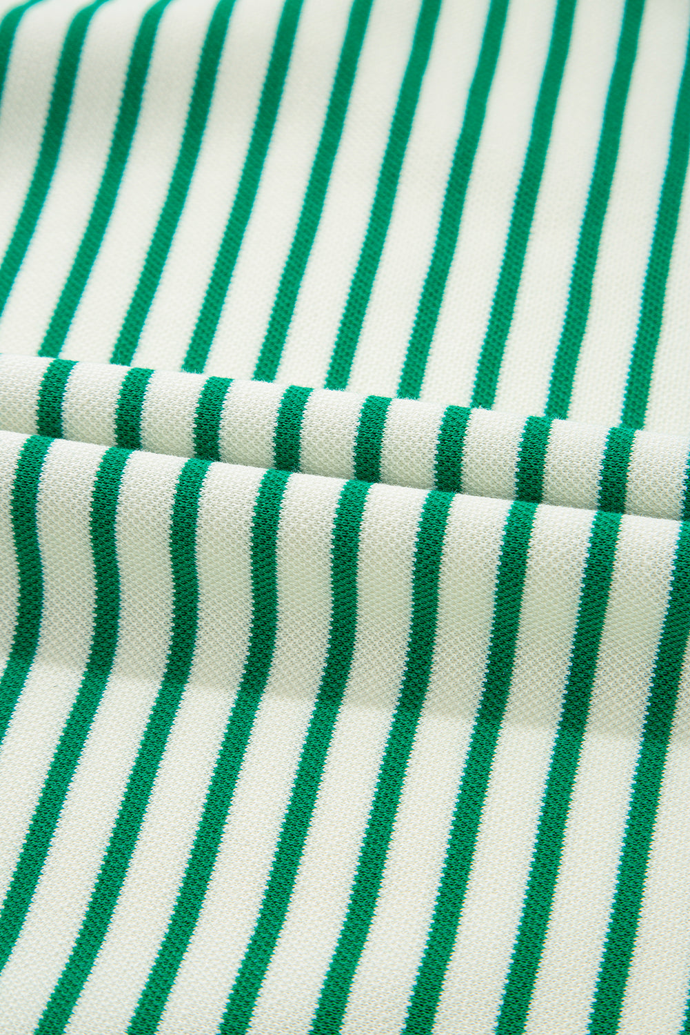 Bright Green Striped Exposed Seam Patchwork Loose Pullover Top