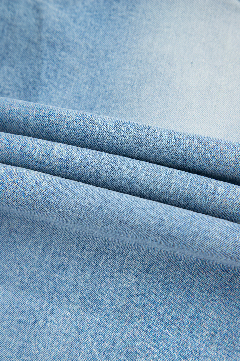 Beau Blue Flower Patched Light Wash Cropped High Waist Jeans