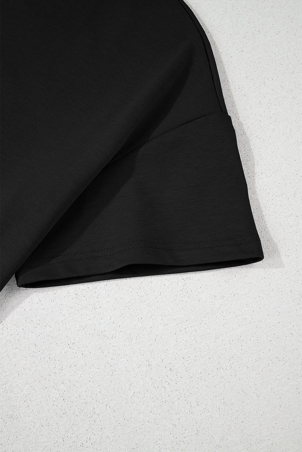 Black 2pcs Cropped Tee and Ruffle High Waist Skort Set