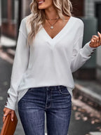 V-Neck Long Sleeve T-Shirt