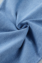 Dusk Blue Raw Hem Straight Leg Loose High Waist Jeans