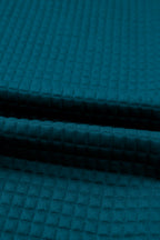 Skobeloff Waffled Textured Raw Edge Patchwork 2pcs Loose Pant Set