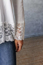 Lace Trim Long Sleeve T-Shirt
