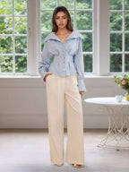Tina's Striped Button-Up Long Sleeve Shirt