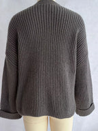 Asymmetrical Button Detail Sweater