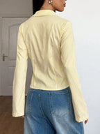 Kim's Striped Button Up Long Sleeve Shirt