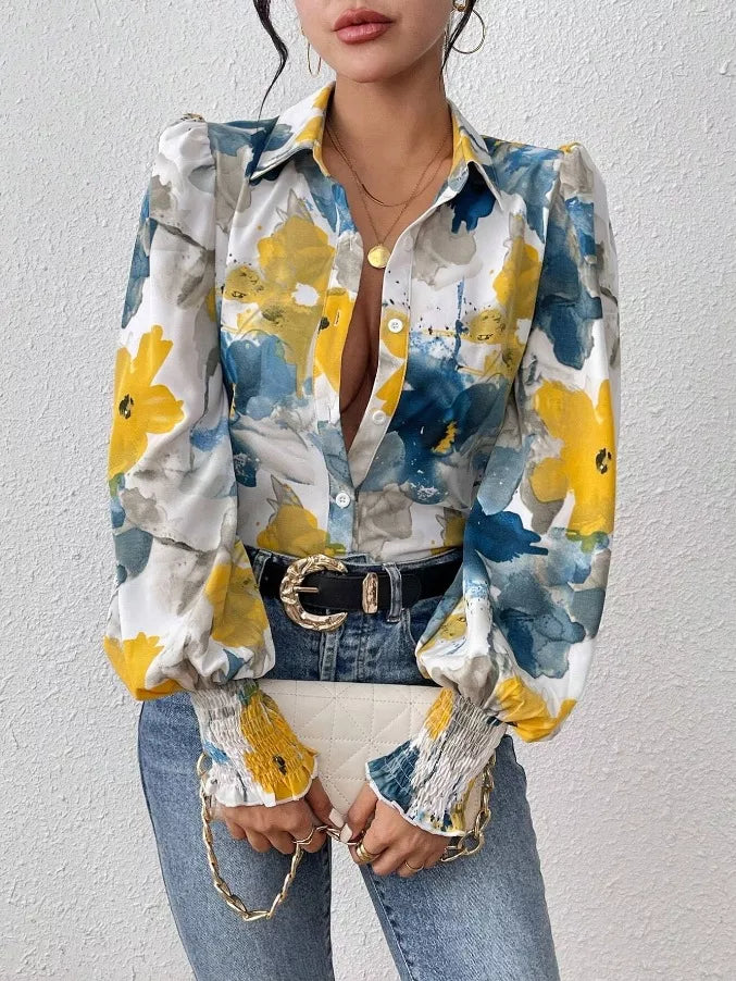 Floral Print Long Sleeve Shirt
