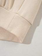 Solid Exposed Seams Hoodie and Joggers Activewear Set