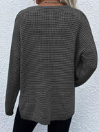Blue Zone Planet |  Notched Long Sleeve Sweater