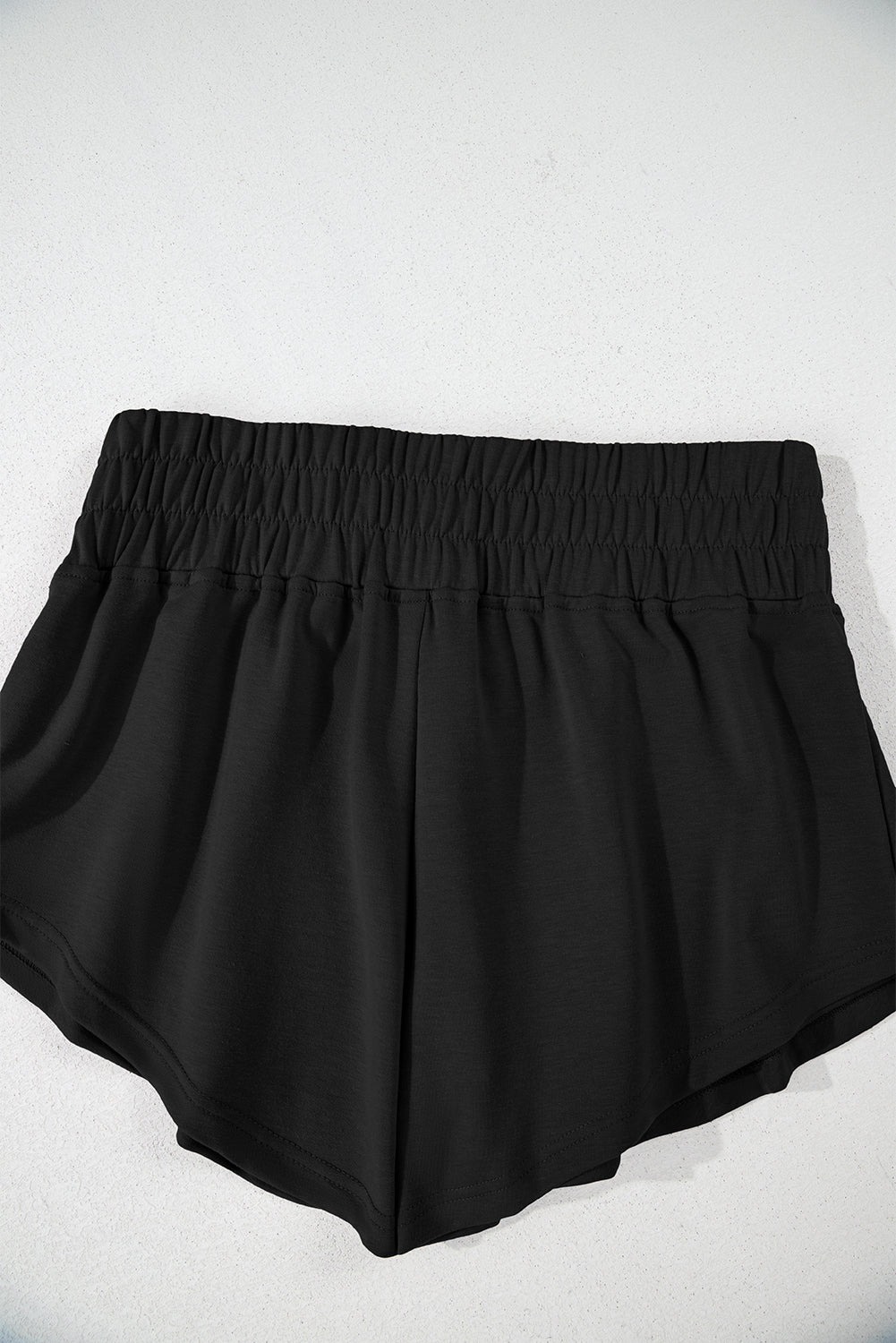 Black 2pcs Cropped Tee and Ruffle High Waist Skort Set