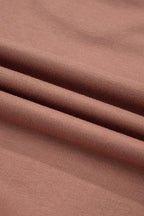 Khaki Color Block Long Sleeve Crop Top Drawstring Pant Set