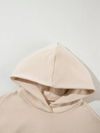 Solid Exposed Seams Hoodie and Joggers Activewear Set