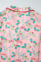 Multicolour Floral Christmas Pajamas Set