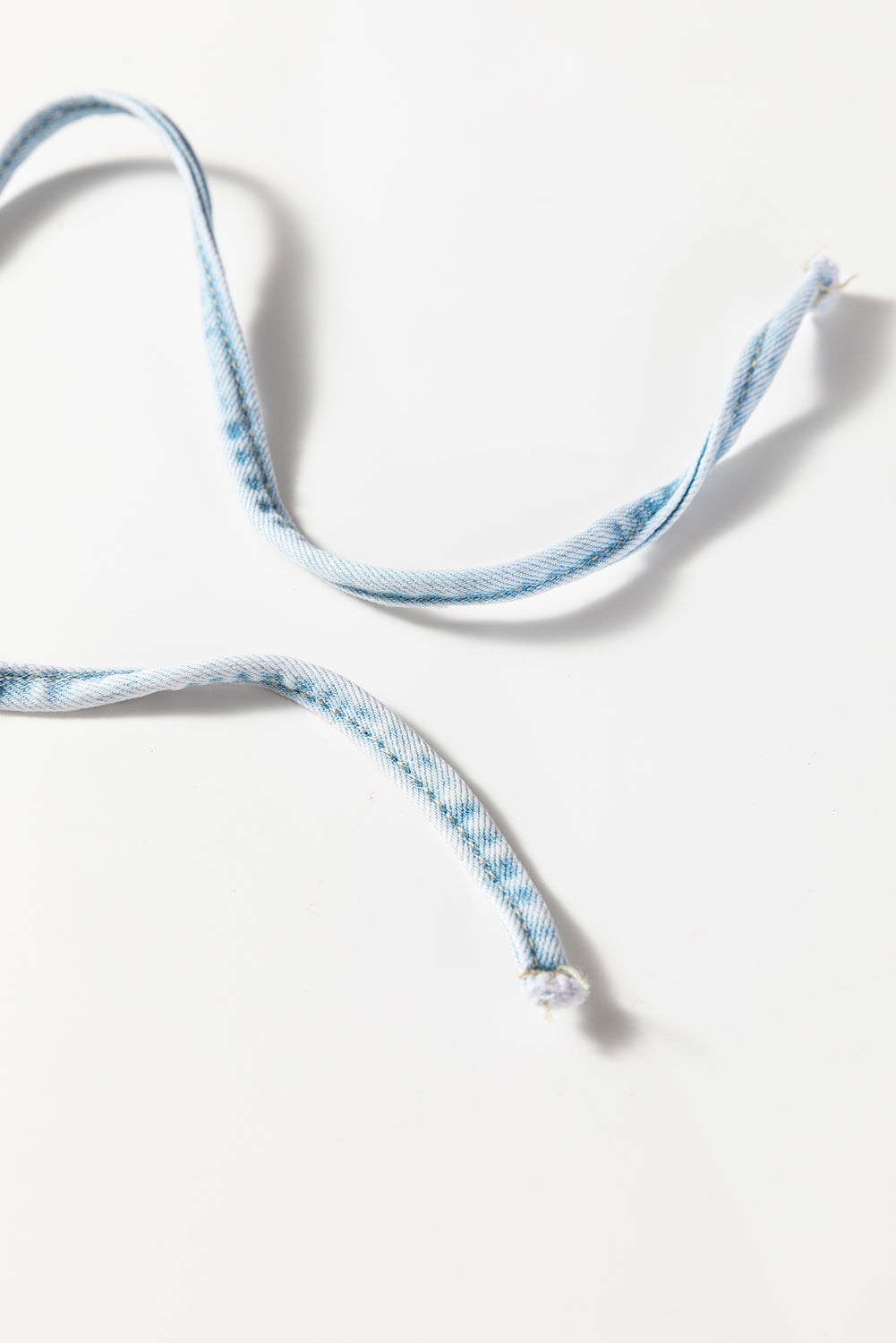 Myosotis Exposed Stitch Detail Drawstring Barrel Jeans