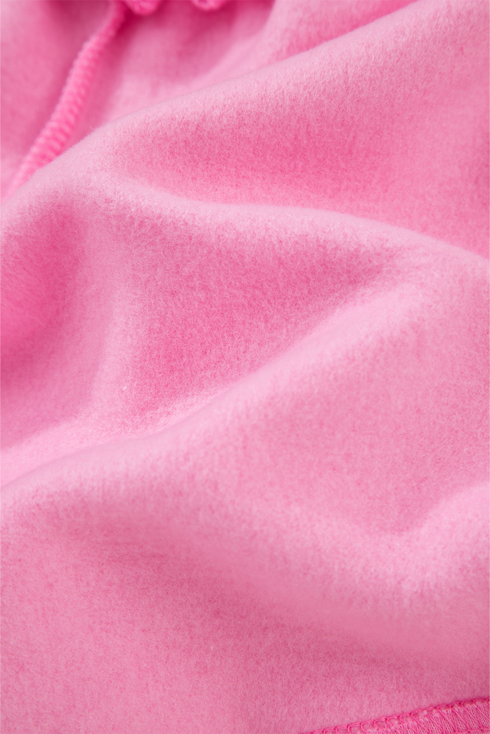 Strawberry Pink Color Block Pullover and Lace-up Elastic Waist Shorts Set