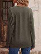 V-Neck Long Sleeve T-Shirt