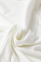 White Plaid Ruffled Patchwork Drop Shoulder Pullover and Drawstring Elastic Waist Shorts Matching Set