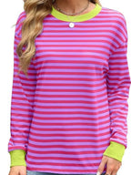 Striped Long Sleeve Casual T-Shirt